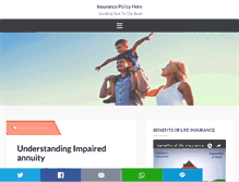 Tablet Screenshot of insurancepolicyhere.com